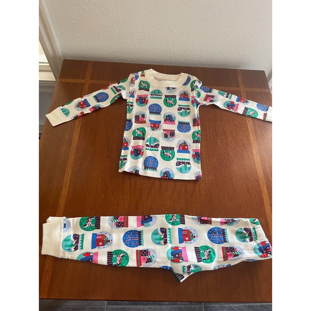 Hanna Andersson Toddler Christmas Ornament Long John Pajama Set 3T 90cm NEW